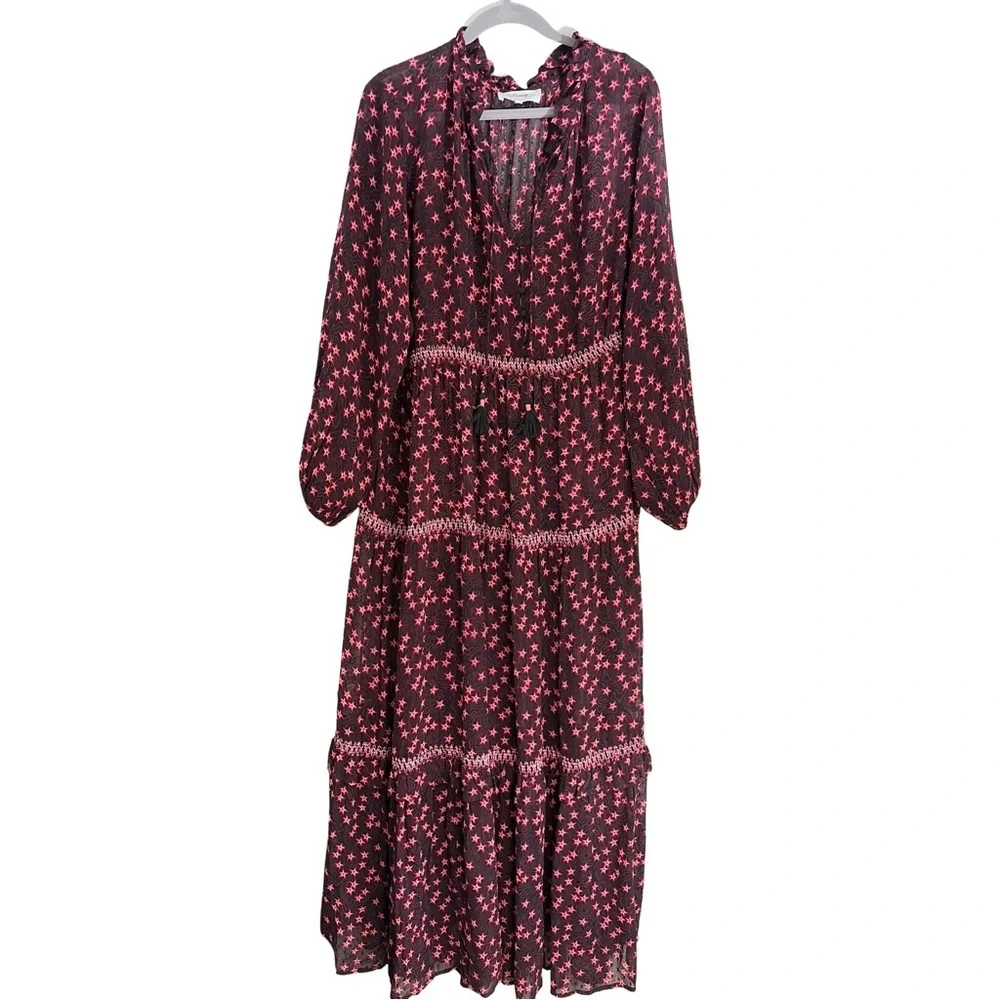 Anthropologie Temperley London Smocked Maxi Dress 12 - Picture 2 of 7